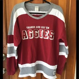 PINK Aggies sweatshirt,oversized.